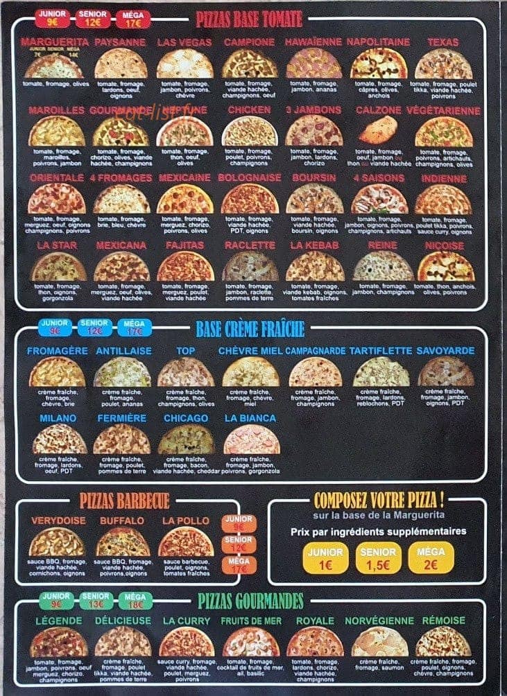 L'espace pizza — carte page 2