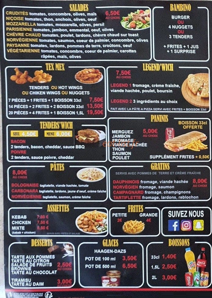 L'espace pizza — carte page 4