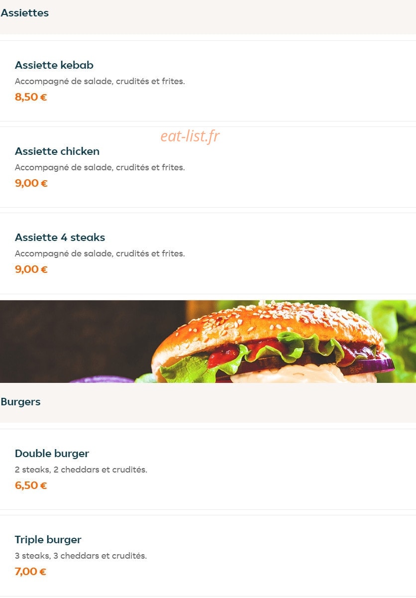 L'originale pizza — carte page 2