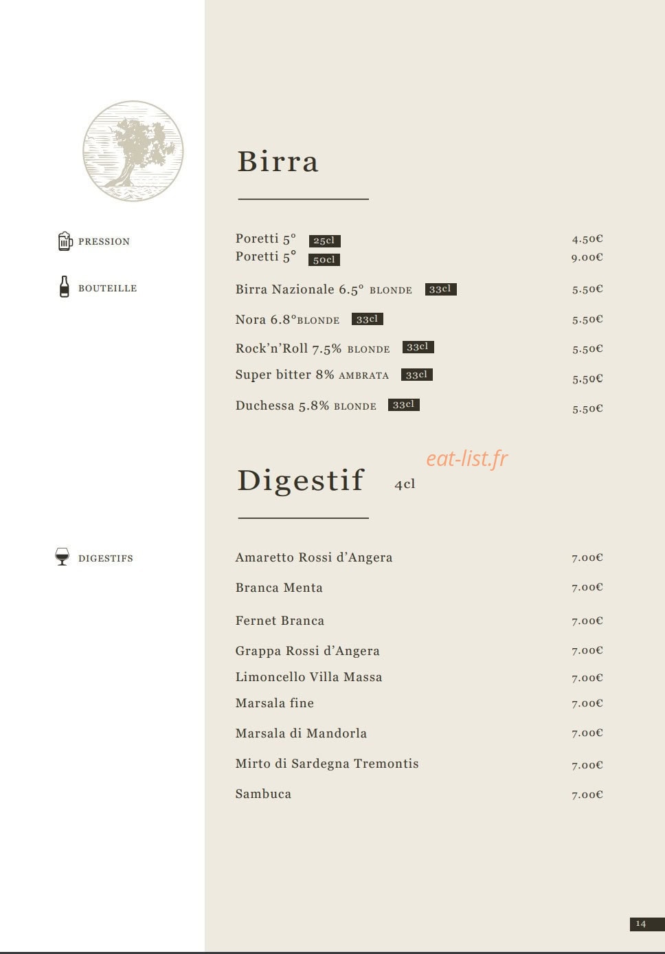 La Cucina di Fossati — carte page 12