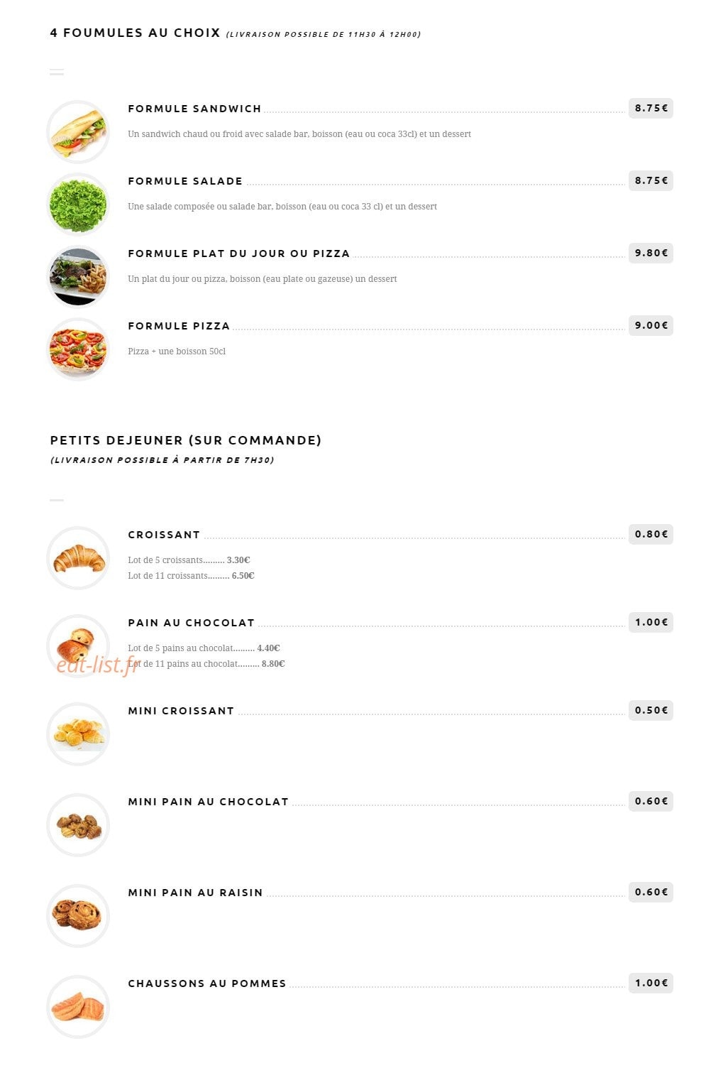 La Ferme des Saveurs — carte page 3