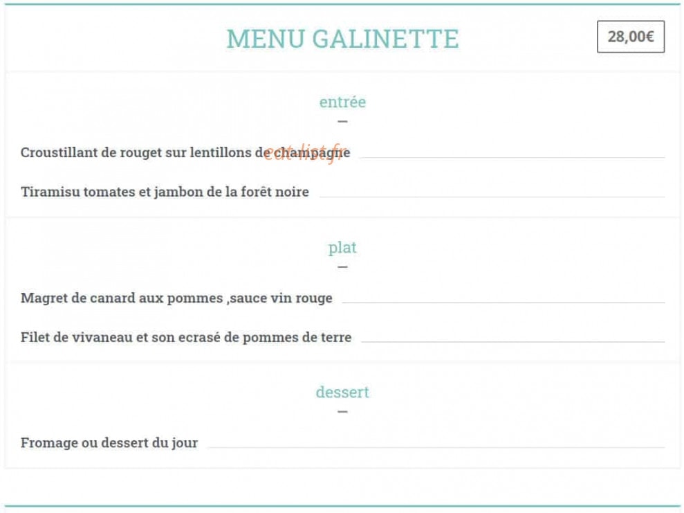 La à Reims menu et photos