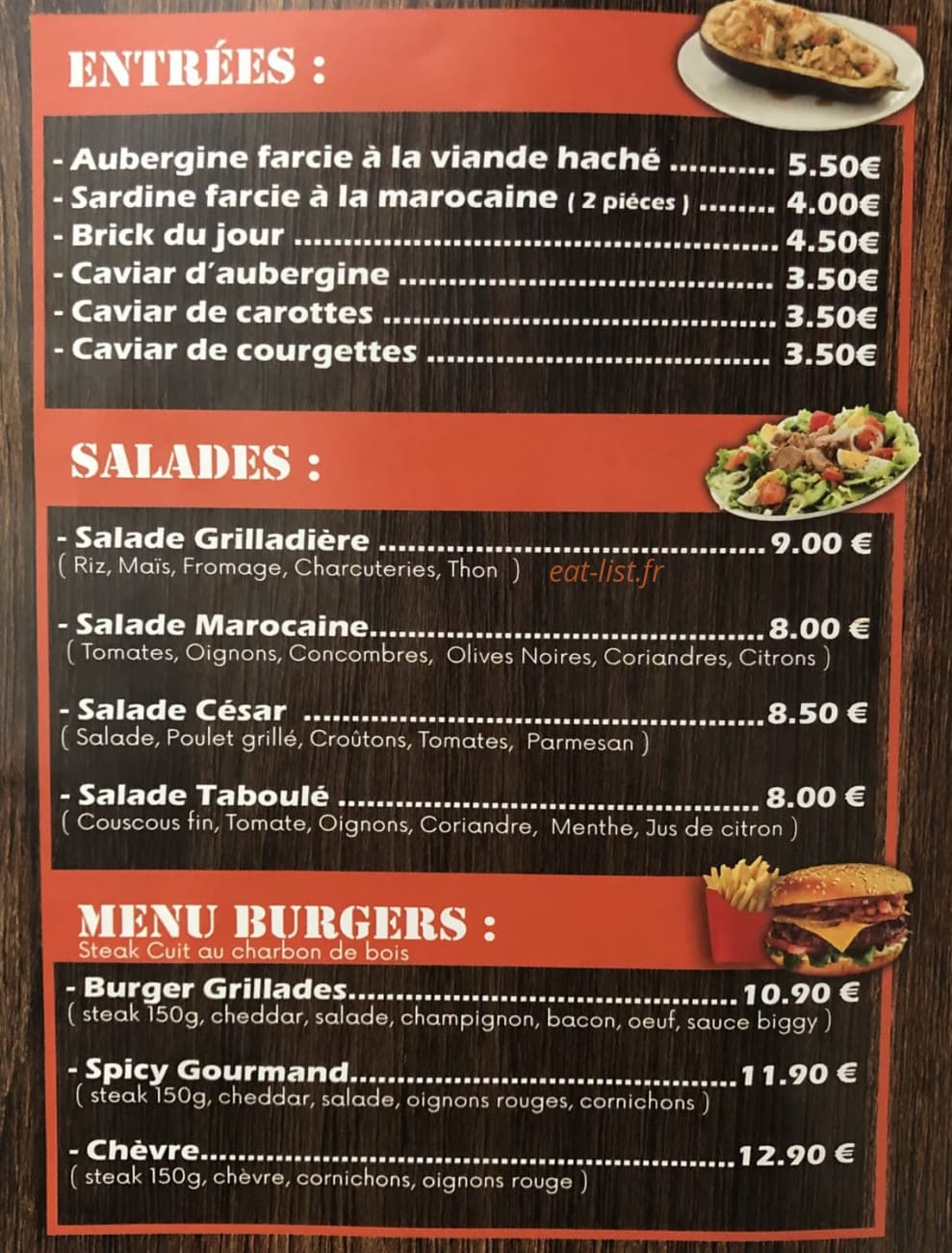 La Grilladière — carte page 1