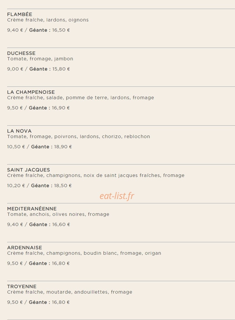 La Mama — carte page 3