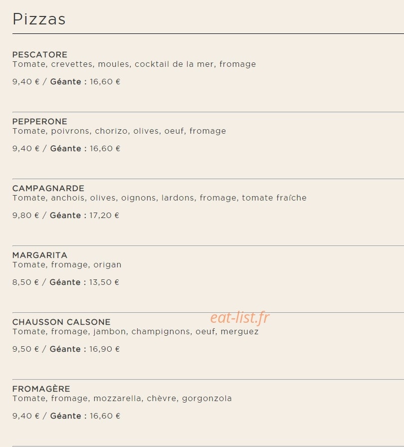 La Mama — carte page 1