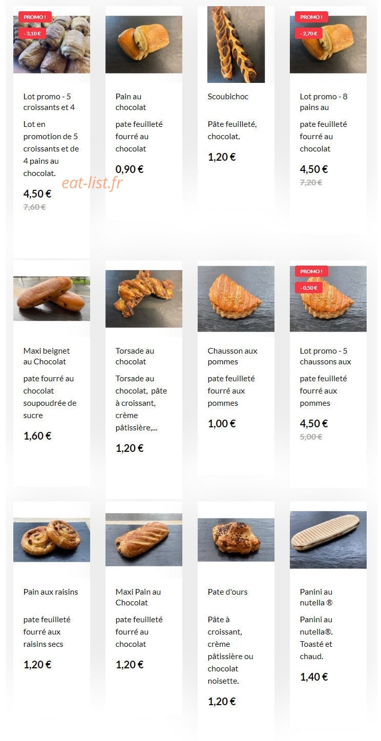 La Minute Gourmande — carte page 7