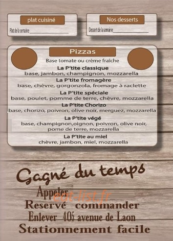 La P"tite pause — carte page 5