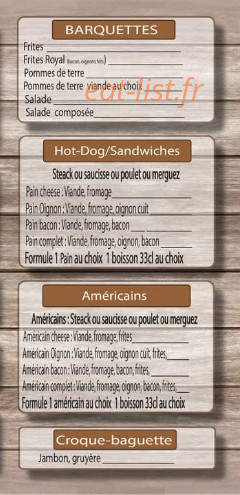 La P"tite pause — carte page 3
