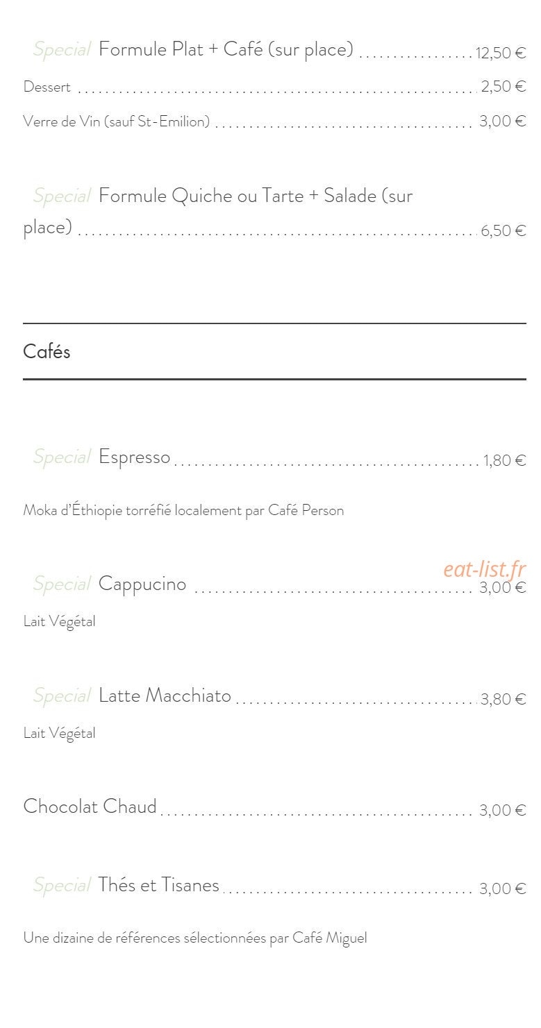 La Petite Cantoche — carte page 1