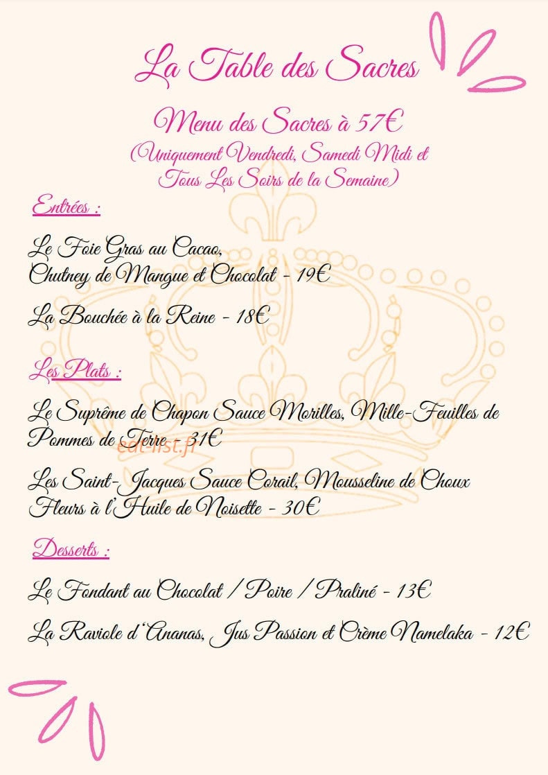 La Table Des Sacres — carte page 3