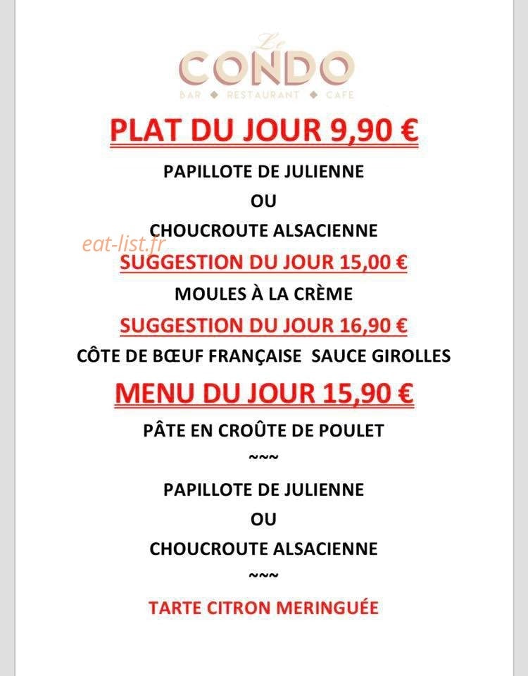 Le Condo — carte page 1