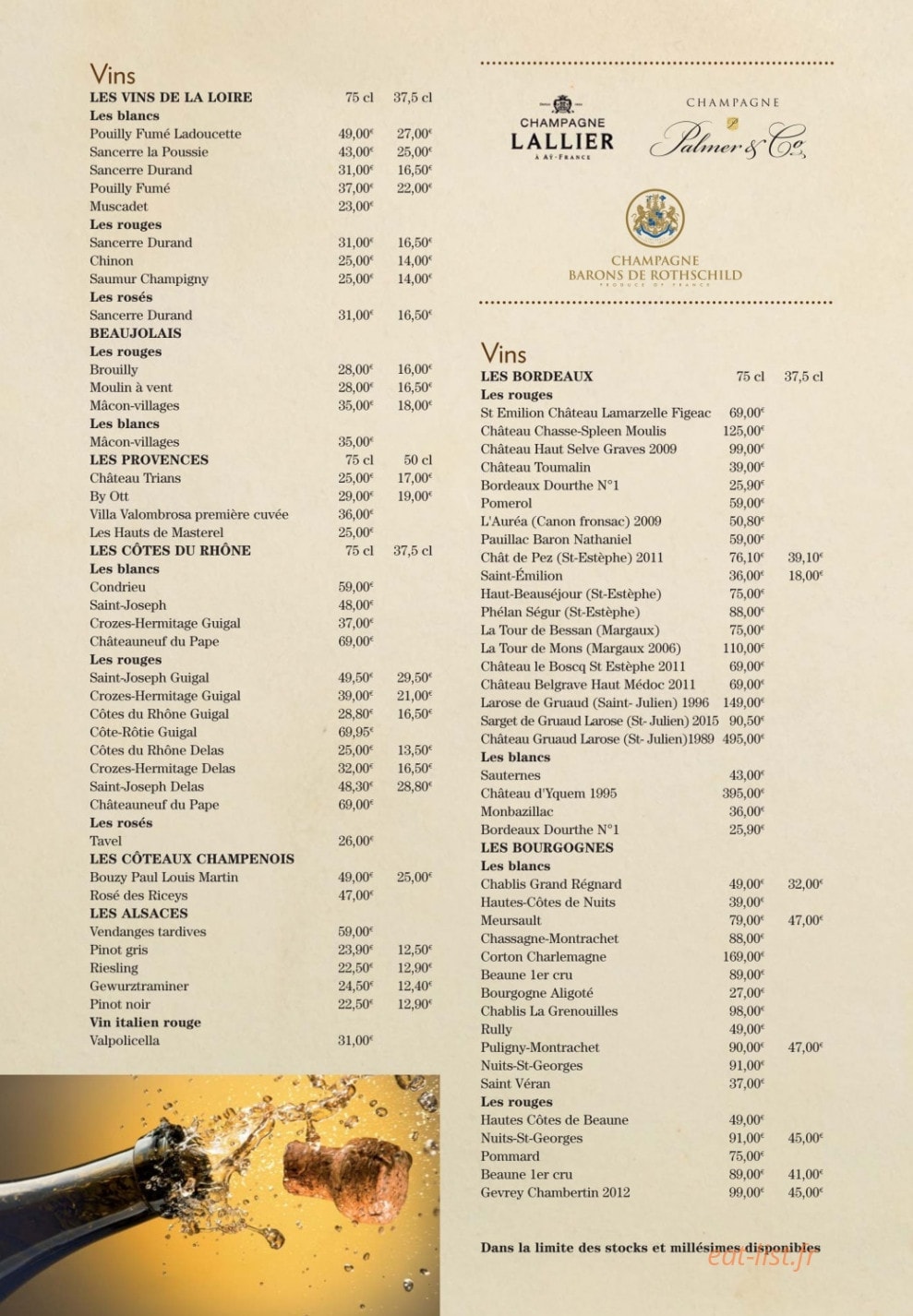 Le Grand Café — carte page 7