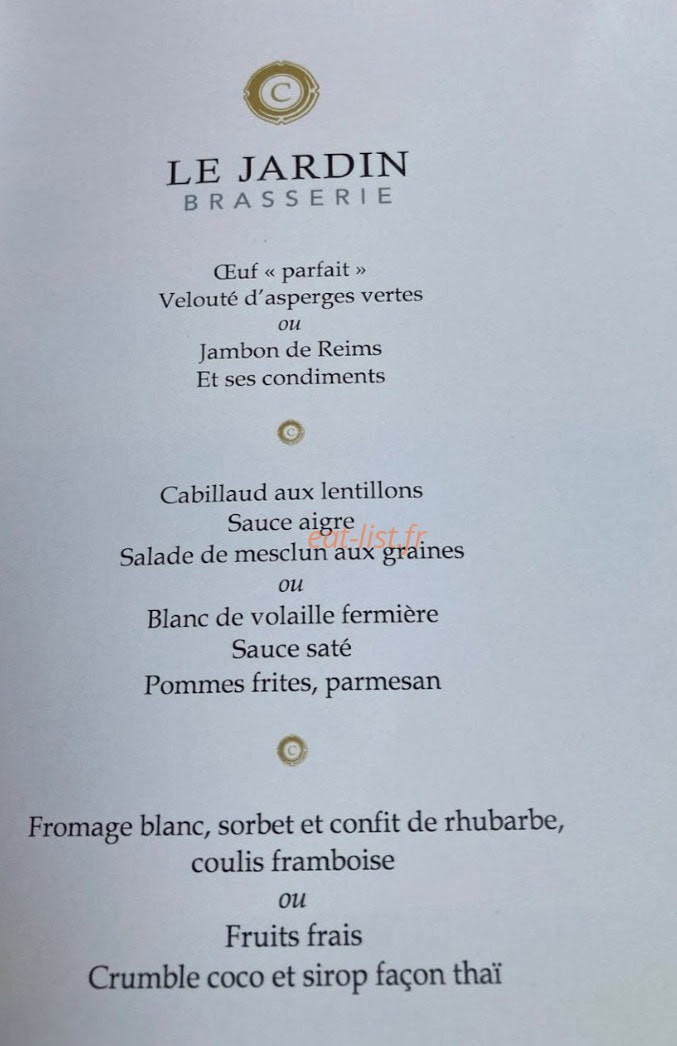 Le Jardin — carte page 1