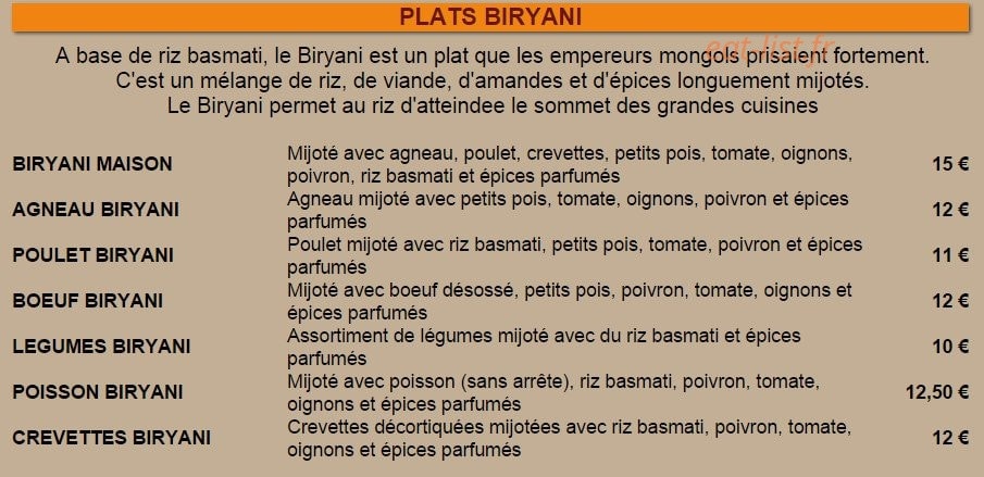 Le maharajah — carte page 4