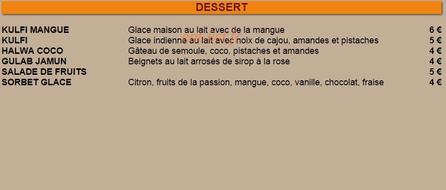Le maharajah — carte page 8