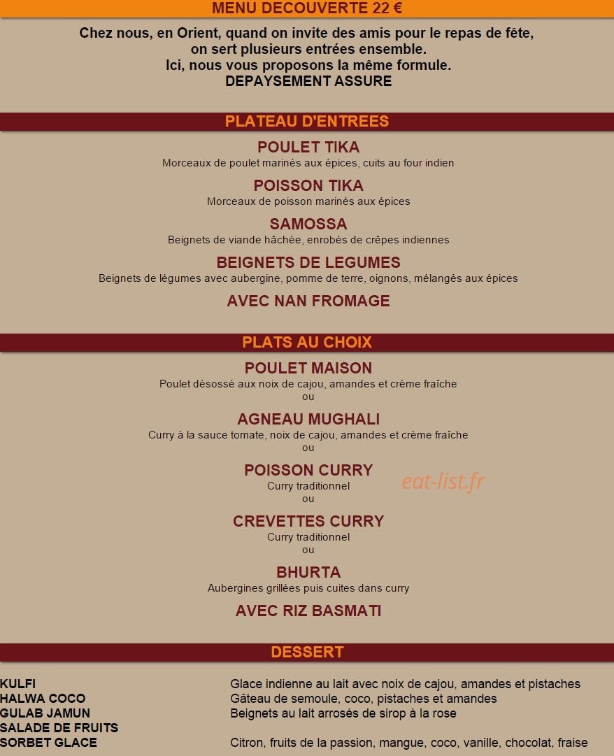 Le maharajah — carte page 9