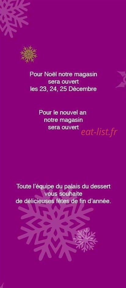 Le Palais du Dessert — carte page 6