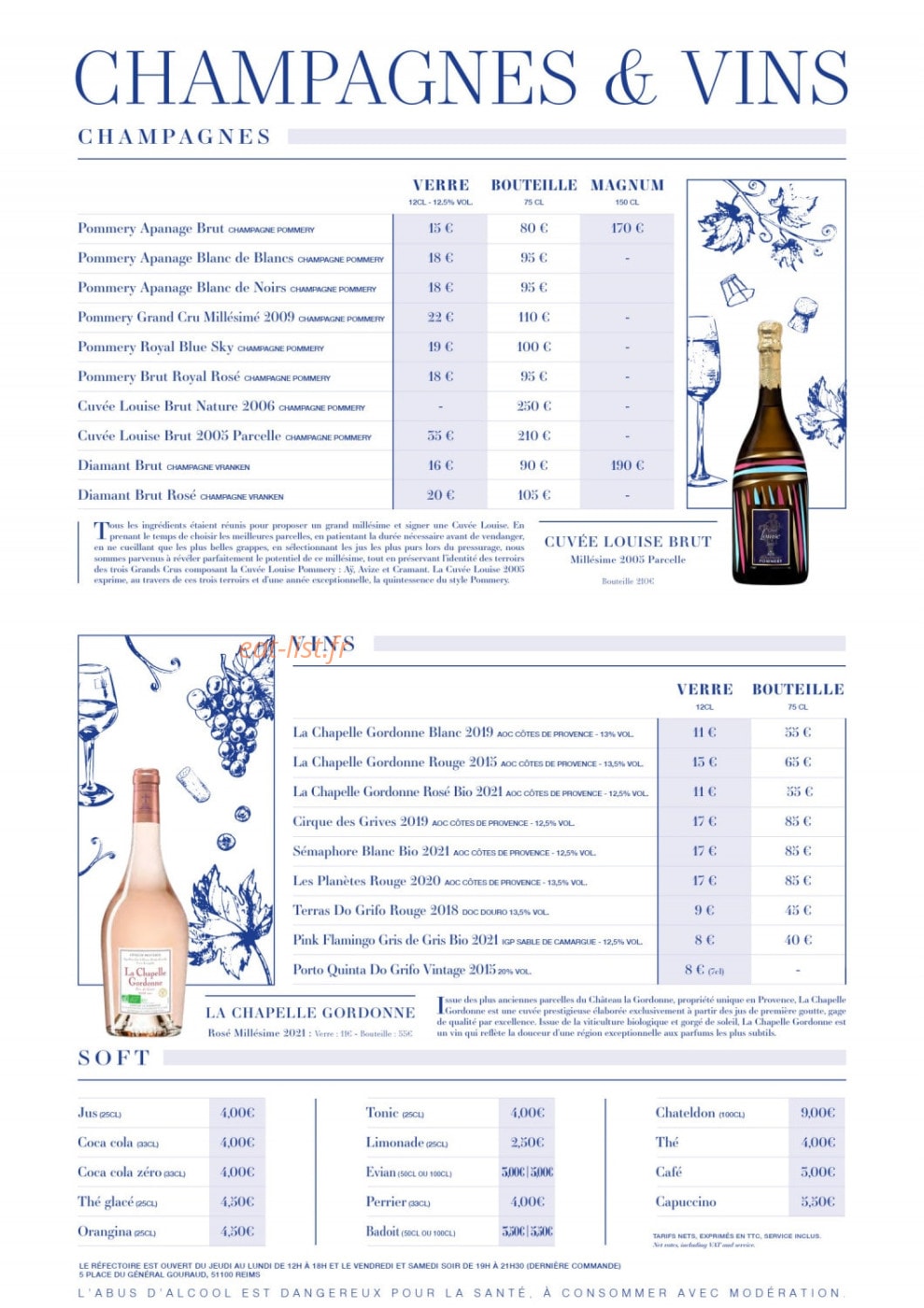 Le Réfectoire Vranken — carte page 2