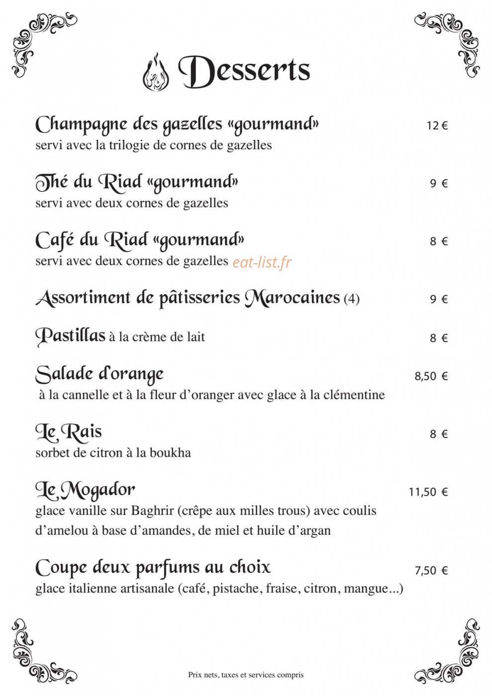 Le Riad — carte page 6