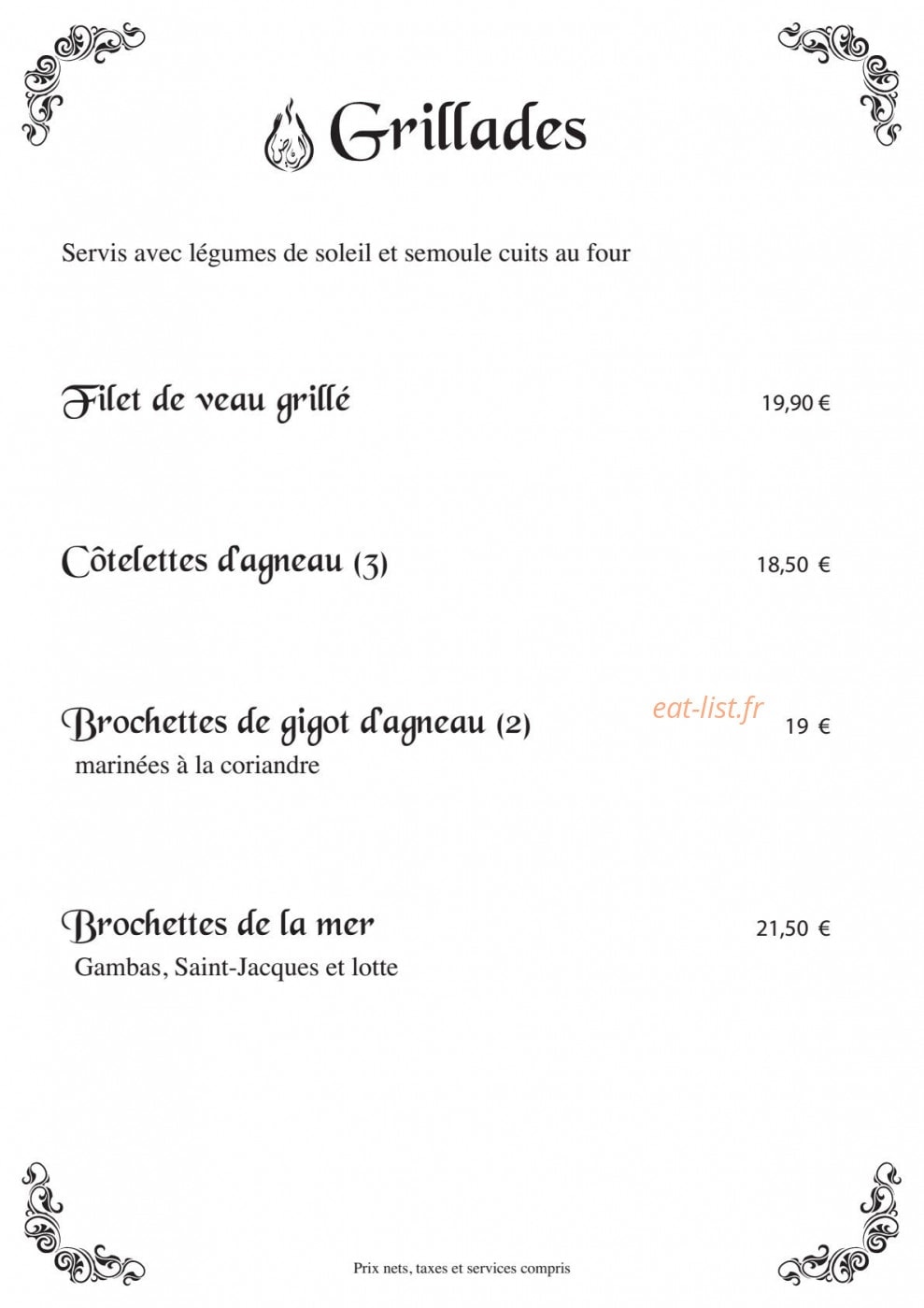 Le Riad — carte page 5