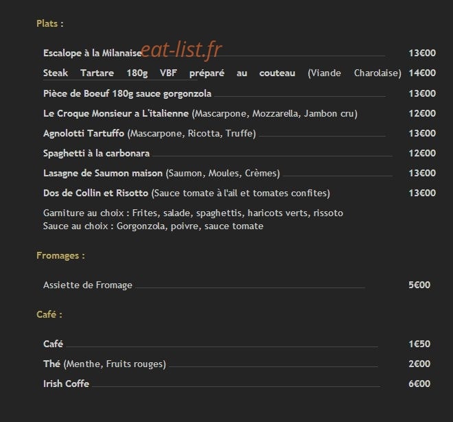 Le Vérone — carte page 3