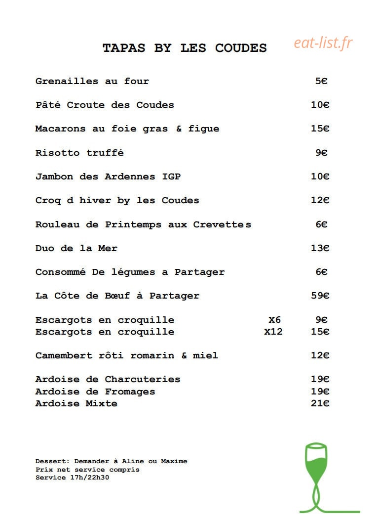 Les Coudes sur la Table — carte page 2