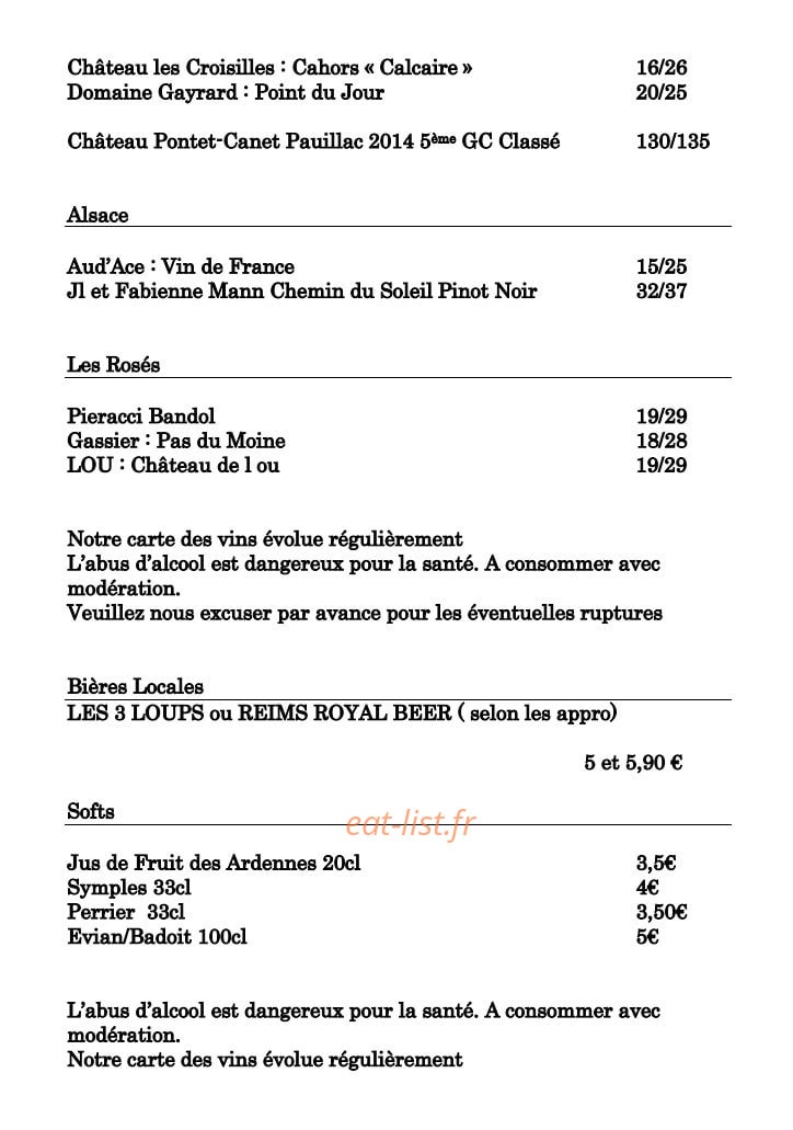 Les Coudes sur la Table — carte page 17