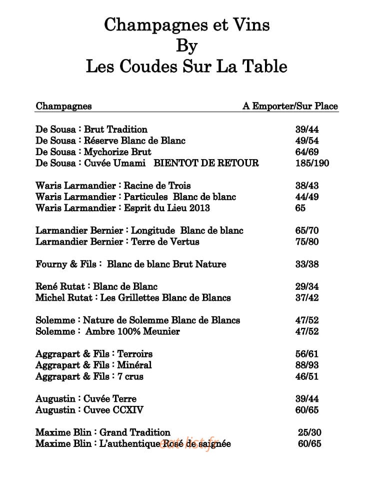 Les Coudes sur la Table — carte page 3