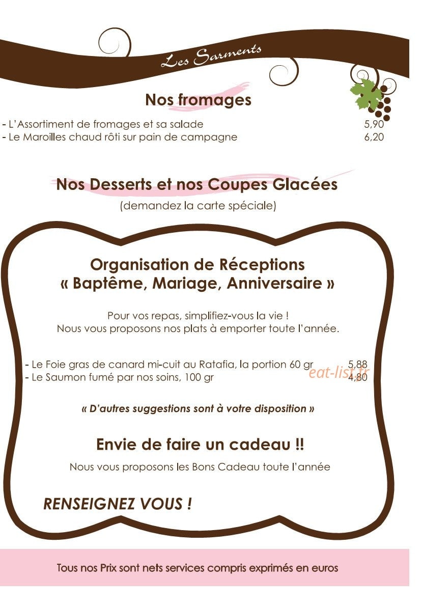 Les Sarments — carte page 3