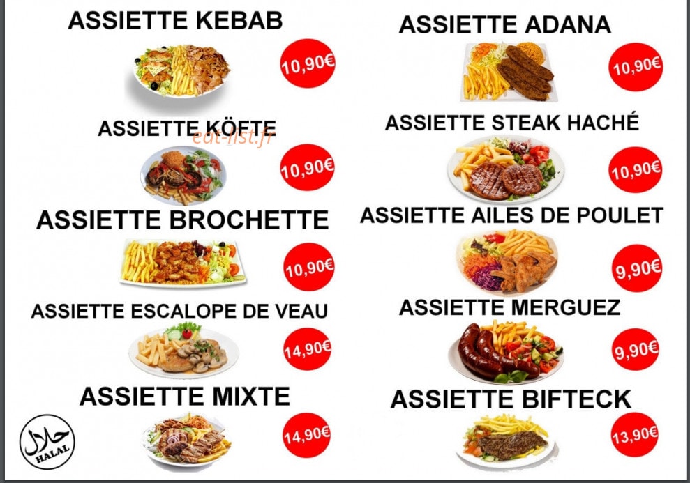 Les Saveurs Turques — carte page 2