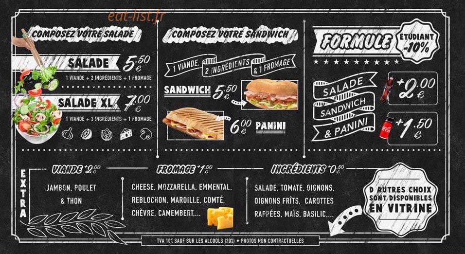 Let’s Sandwich — carte page 3