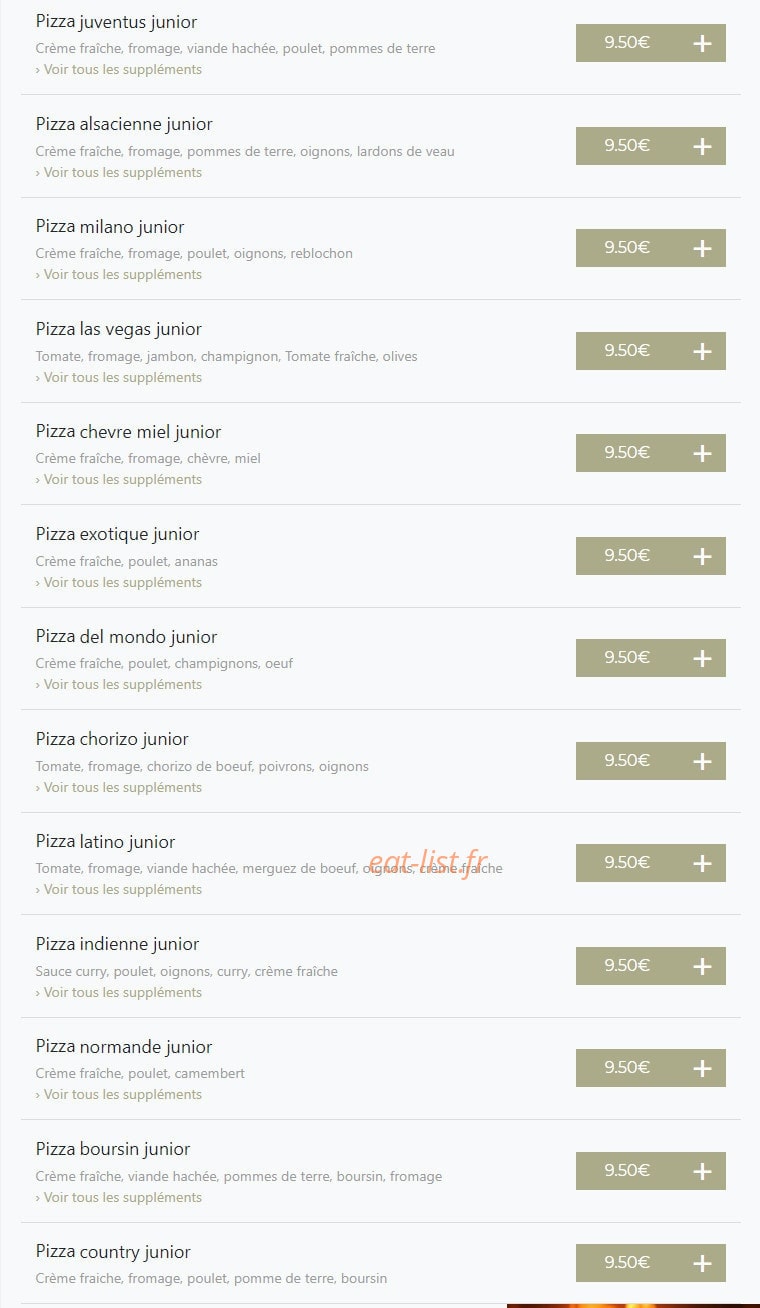 Maestro Pizza — carte page 4