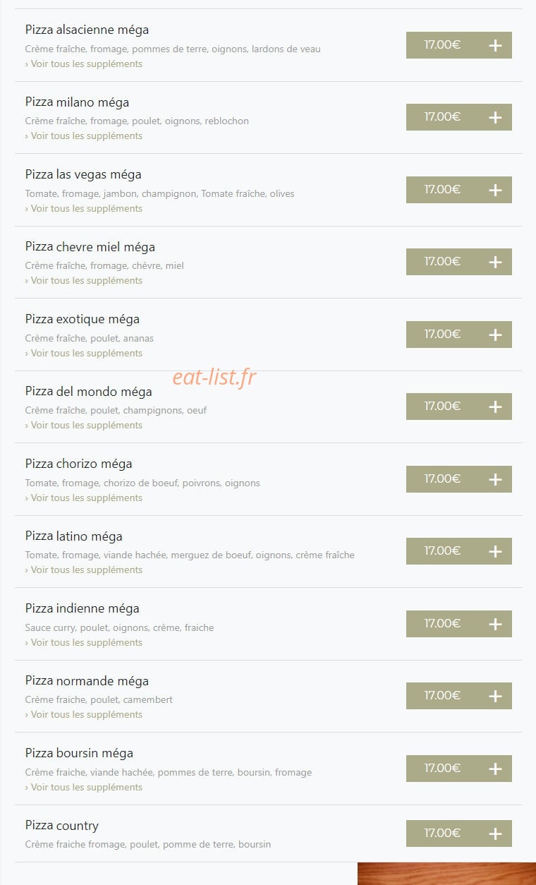 Maestro Pizza — carte page 10