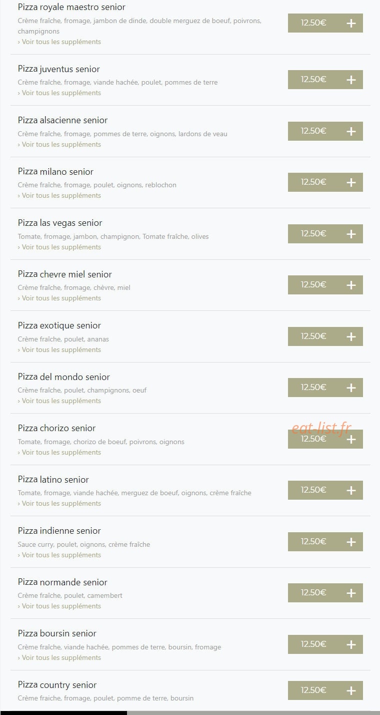 Maestro Pizza — carte page 7