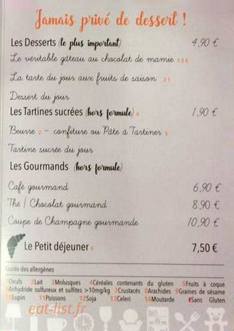 Maison & Tartine — carte page 2