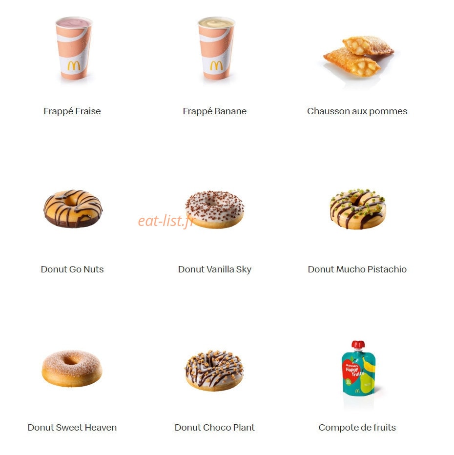 Mc Donald's — carte page 19
