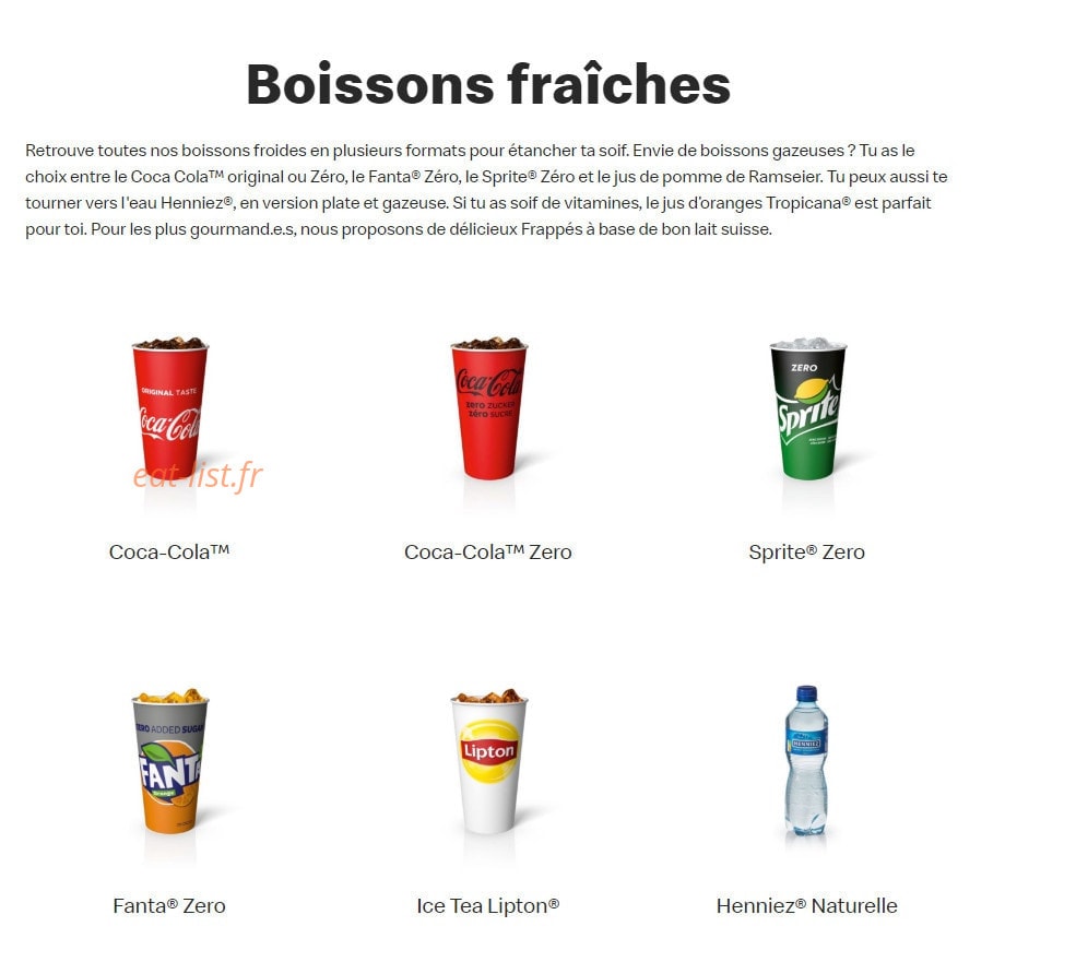 Mc Donald's — carte page 15