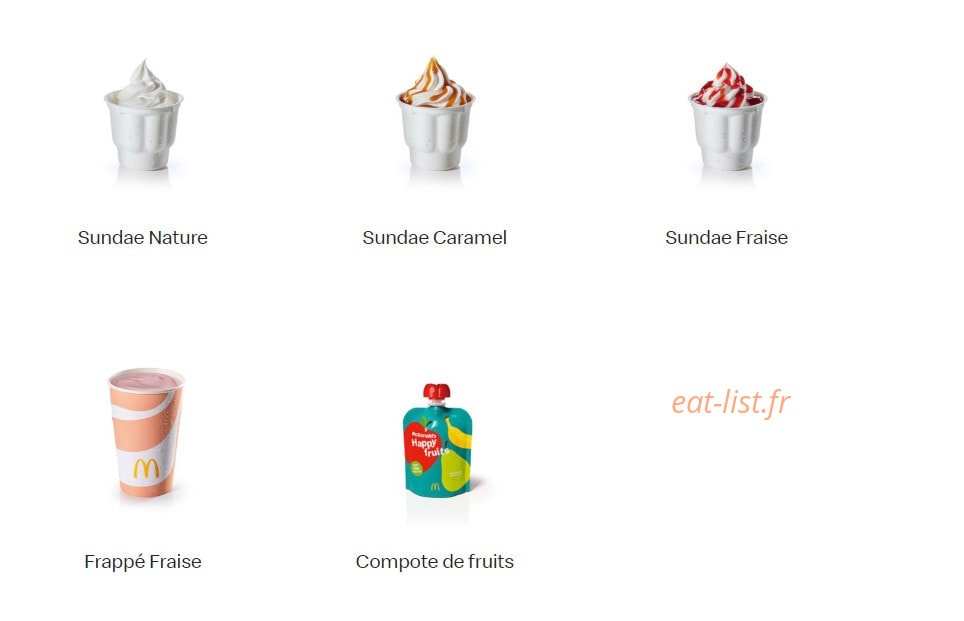 Mc Donald's — carte page 10