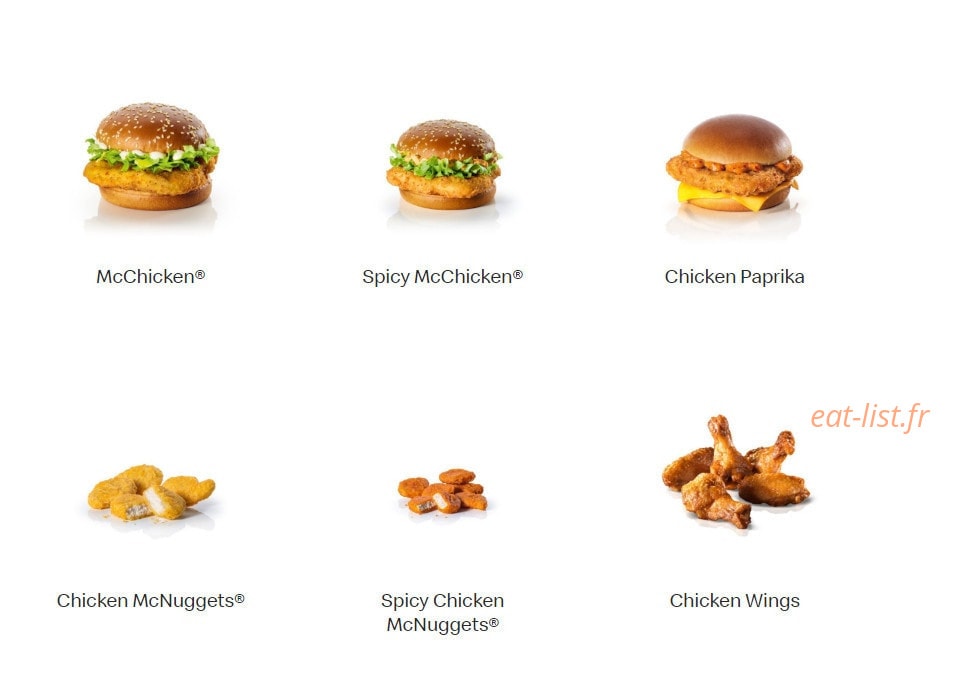 Mc Donald's — carte page 5