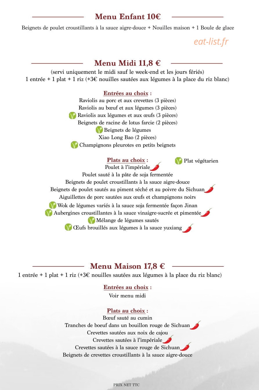 Meishi Daily — carte page 13