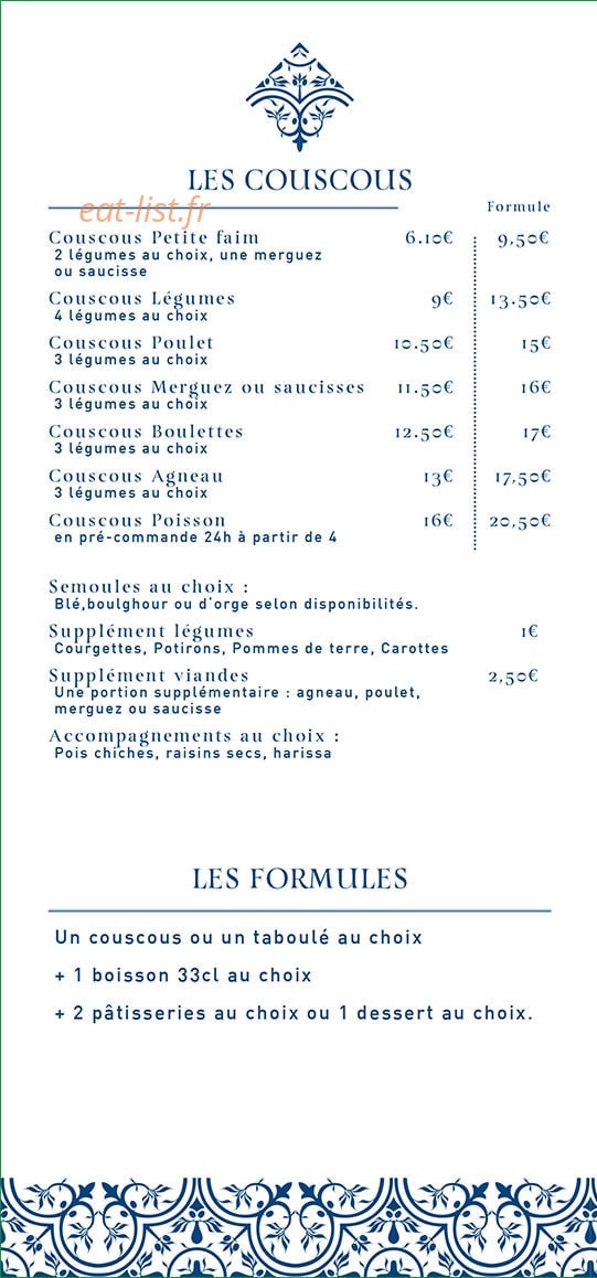 Mille et Une Graines — carte page 1