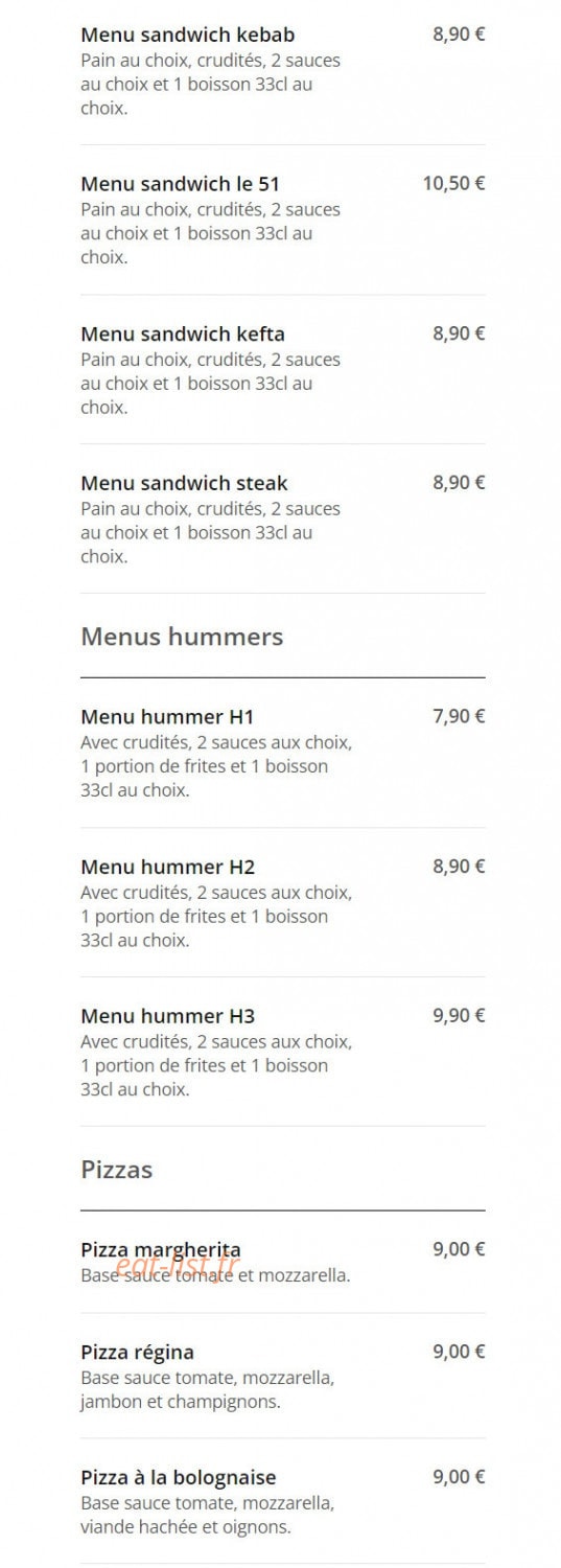 Naanfood — carte page 3