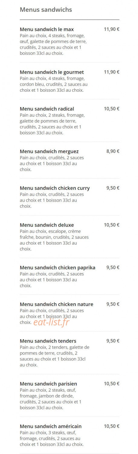 Naanfood — carte page 2