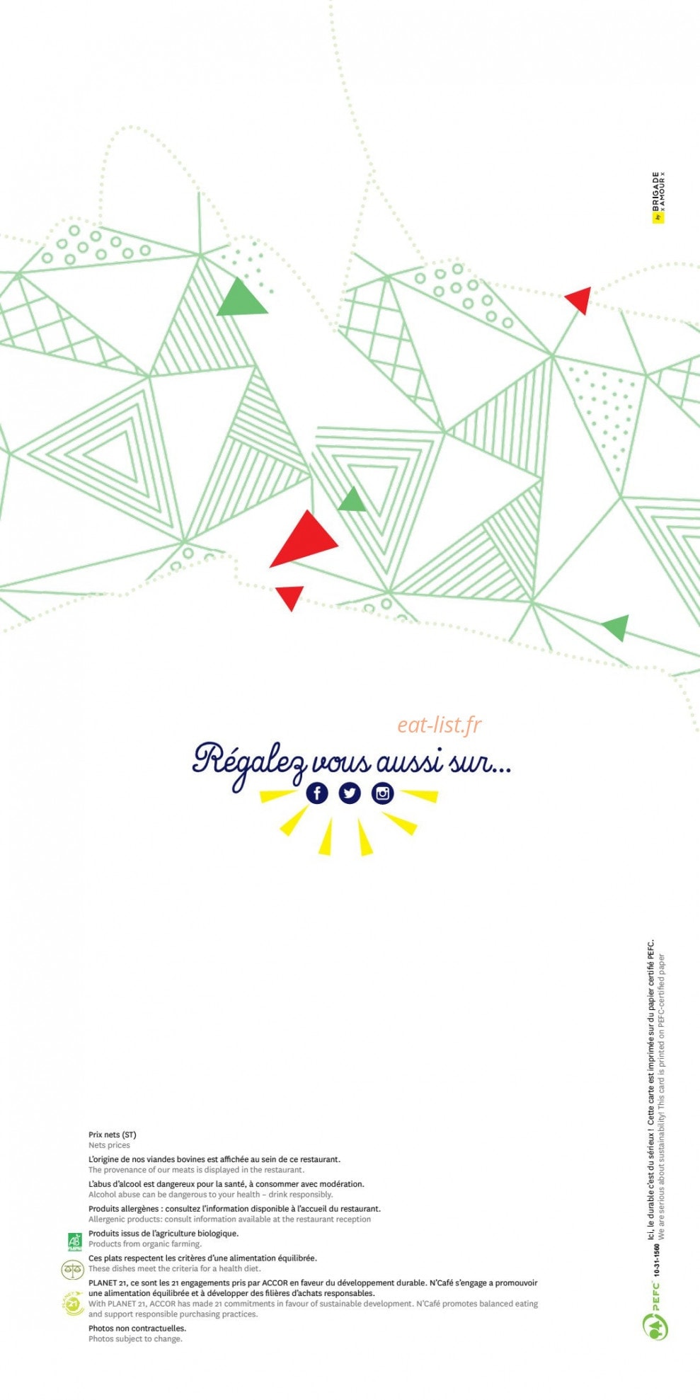 Novotel — carte page 8