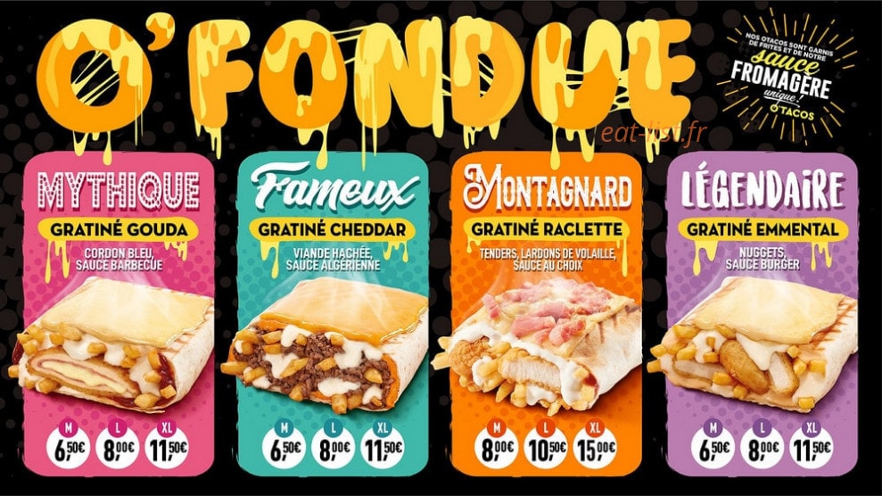 O'Tacos — carte page 1