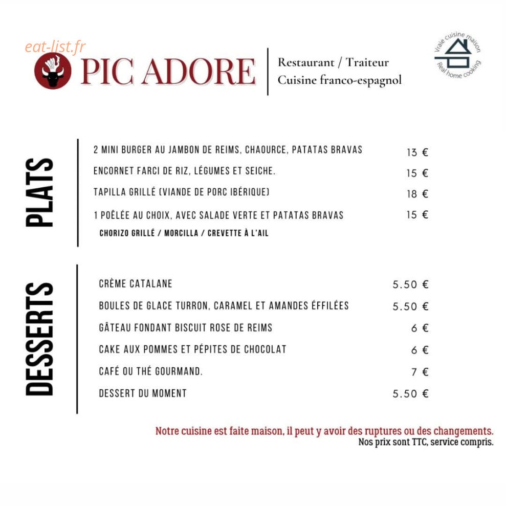 Pic Adore — carte page 1