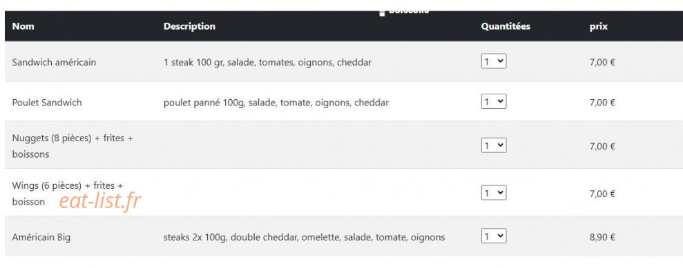 Pizza Reims — carte page 6