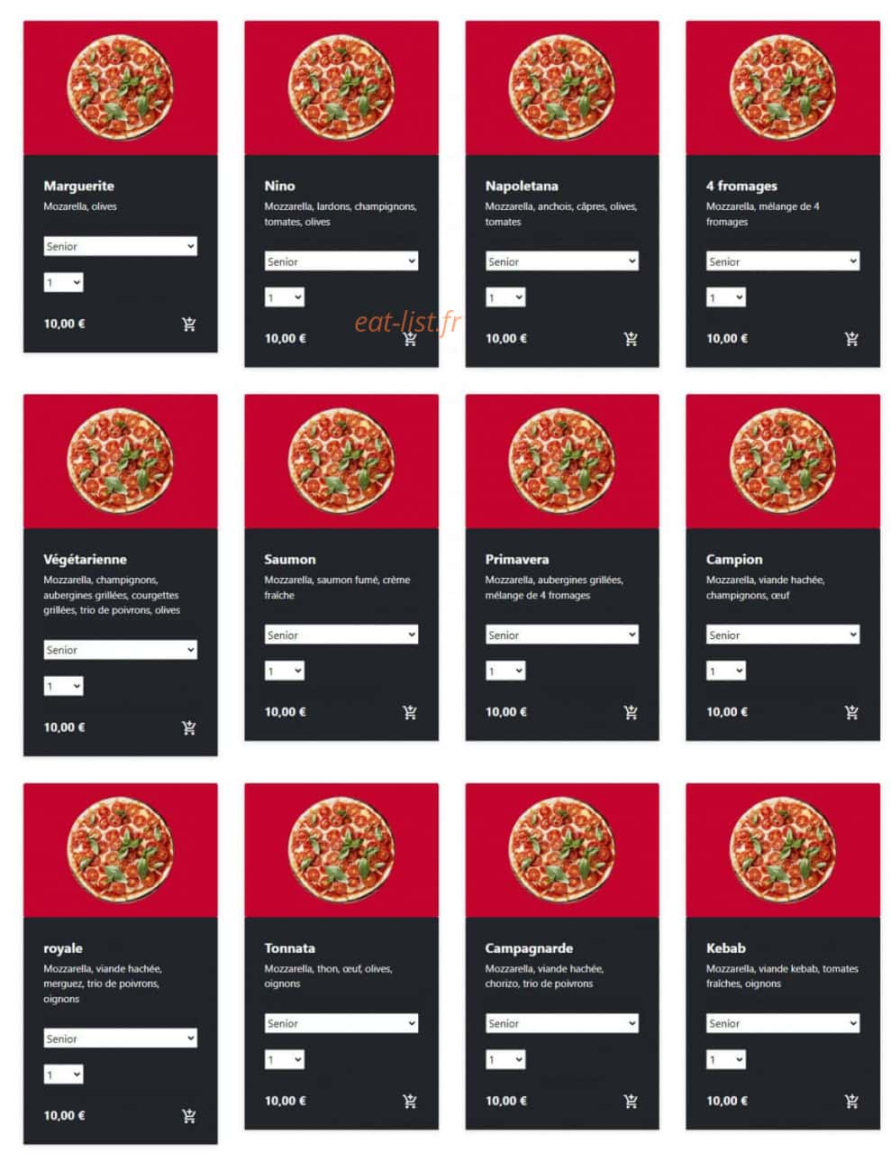 Pizza Reims — carte page 2