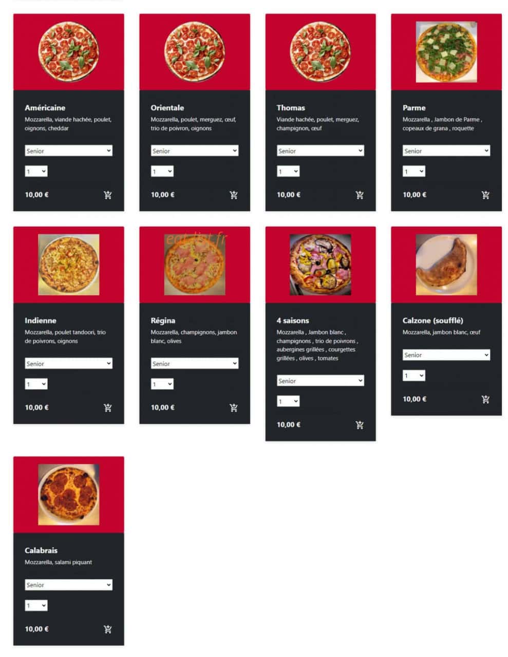 Pizza Reims — carte page 3