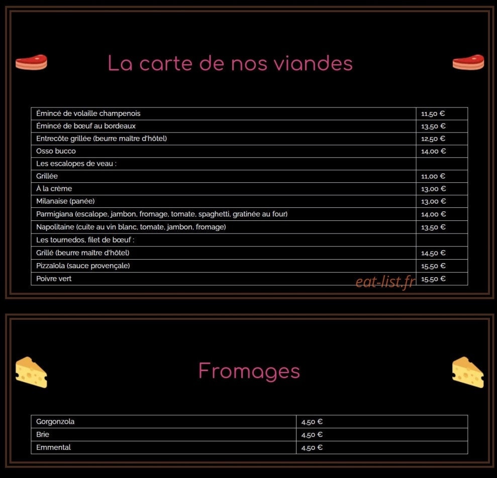 Pizza Sarda — carte page 4